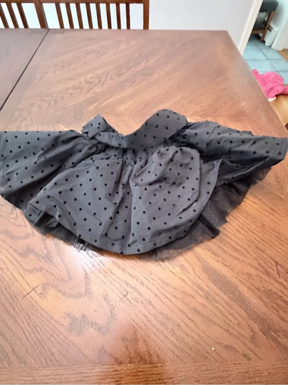 Children’s Place Black Swiss Dot Tulle Skirt 6-9M Baby Girl Bow